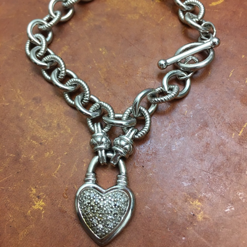 ZALES • Diamond Heart Charm Bracelet